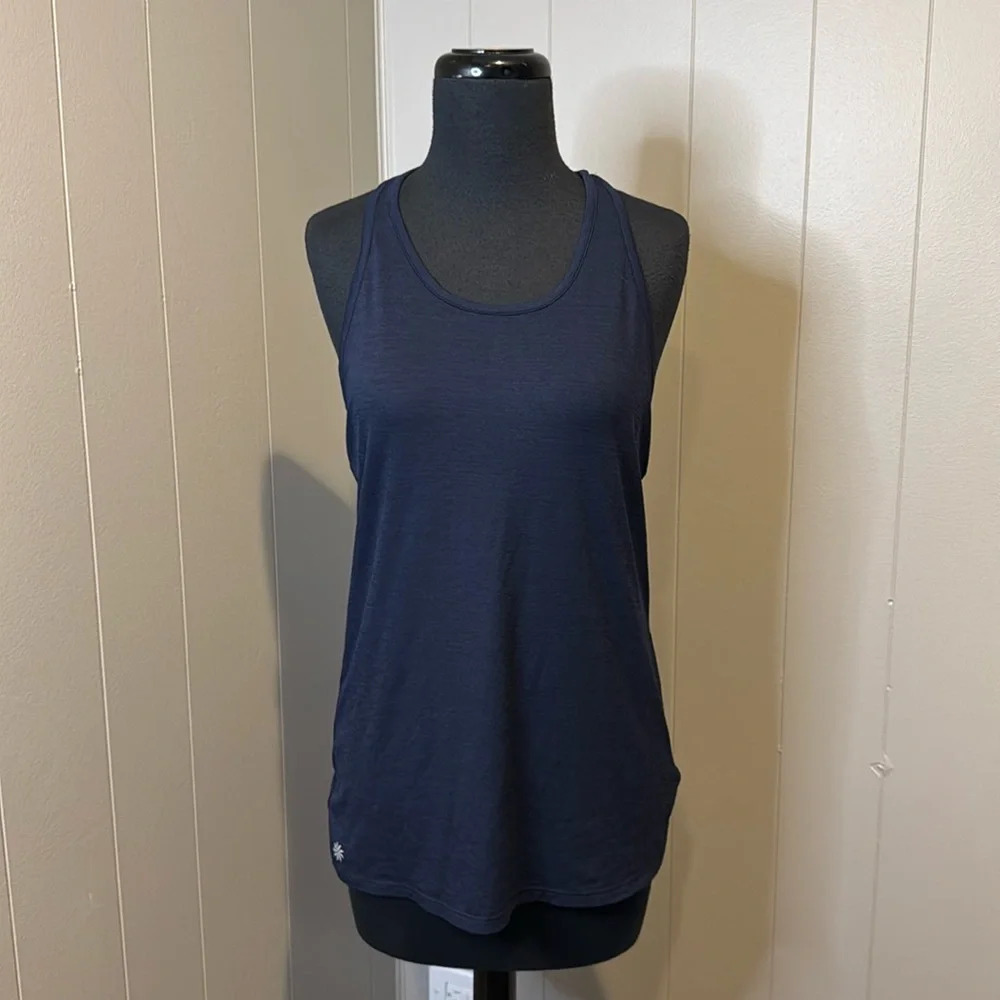 Athleta Women’s Small Tank Top Back Cutout Pink Stripe